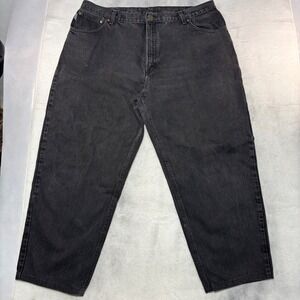 VTG Carhartt B17 BLK Relaxed Fit Jeans Mens 42x30 Faded Black Made in USA Denim